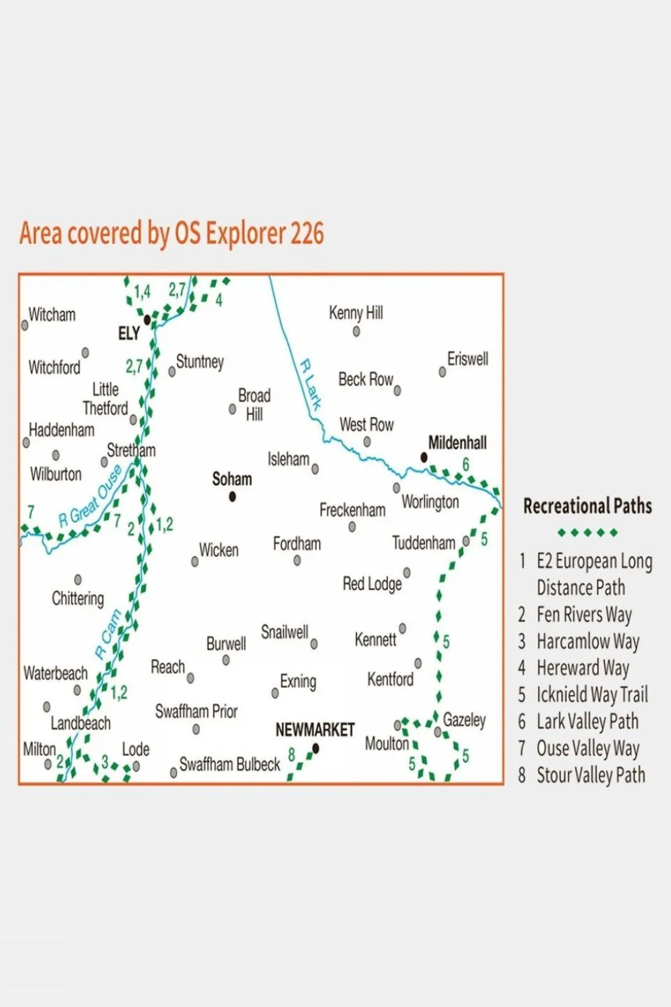 Explorer Map 226 Ely and Newmarket