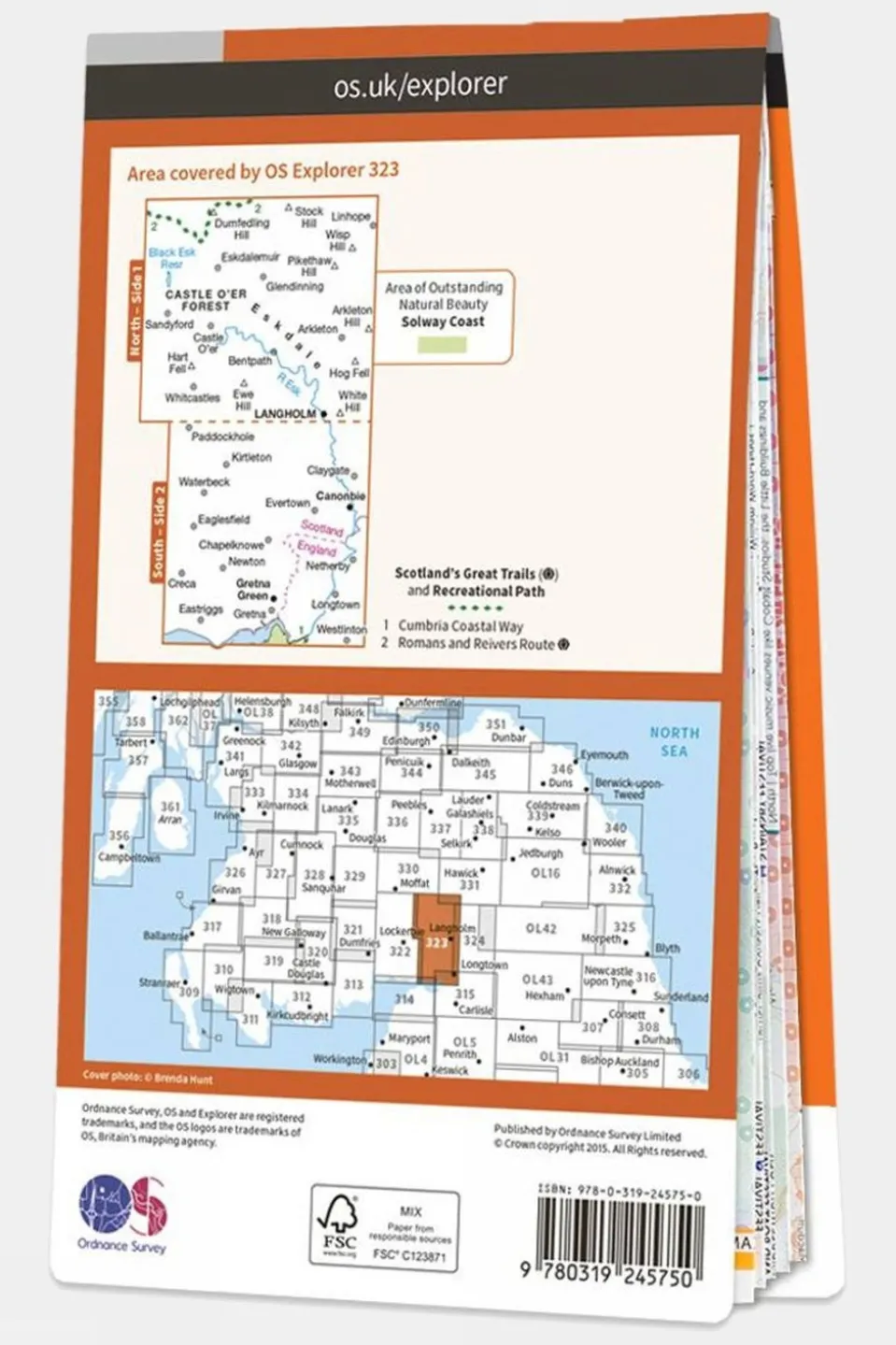 Explorer Map 323 Eskdale and Castle O'er Forest