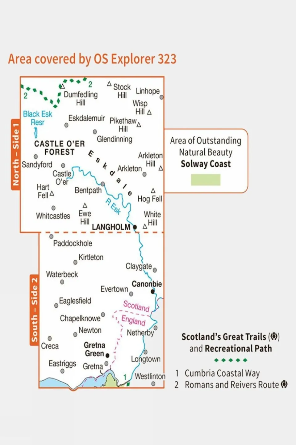 Explorer Map 323 Eskdale and Castle O'er Forest