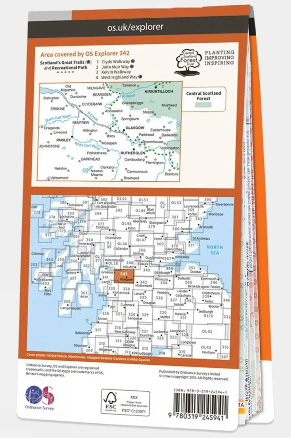 Explorer Map 342 Glasgow
