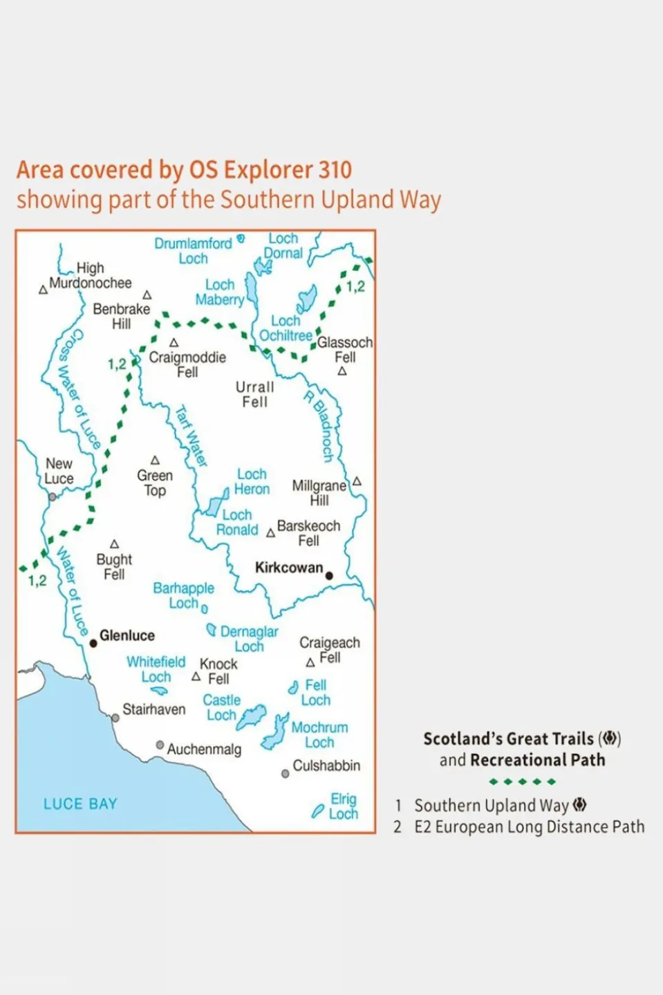 Explorer Map 310 Glenluce and Kirkcowan