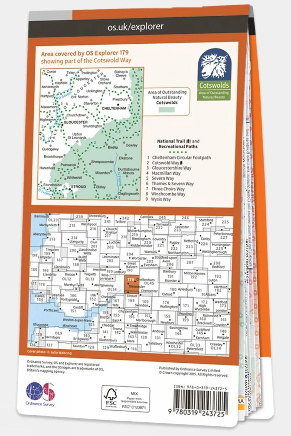Explorer Map 179 Gloucester, Cheltenham and Stroud