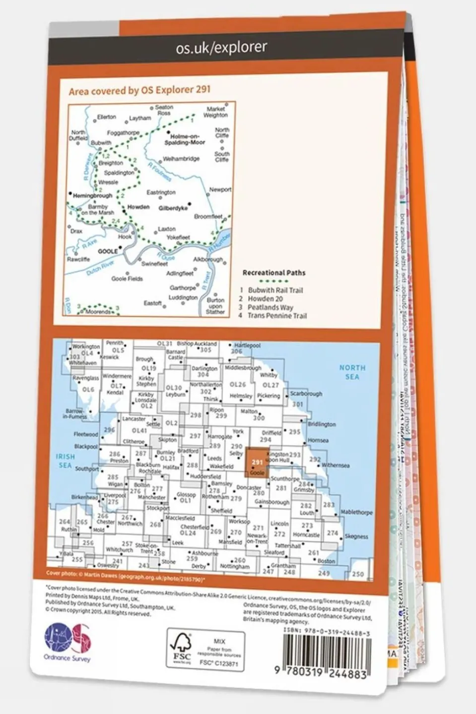 Explorer Map 291 Goole and Gilberdyke