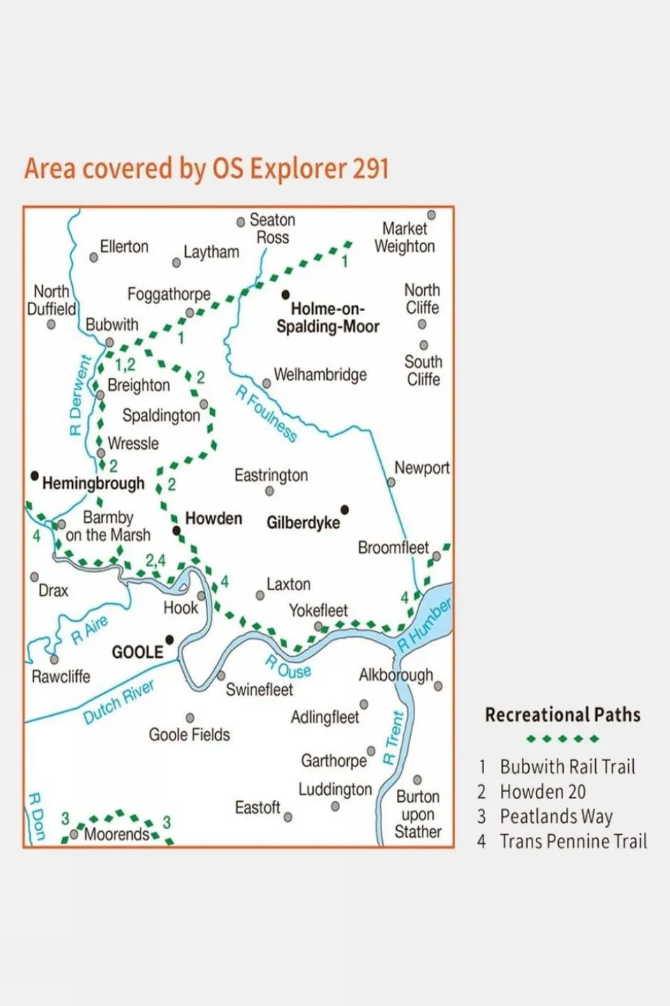 Explorer Map 291 Goole and Gilberdyke