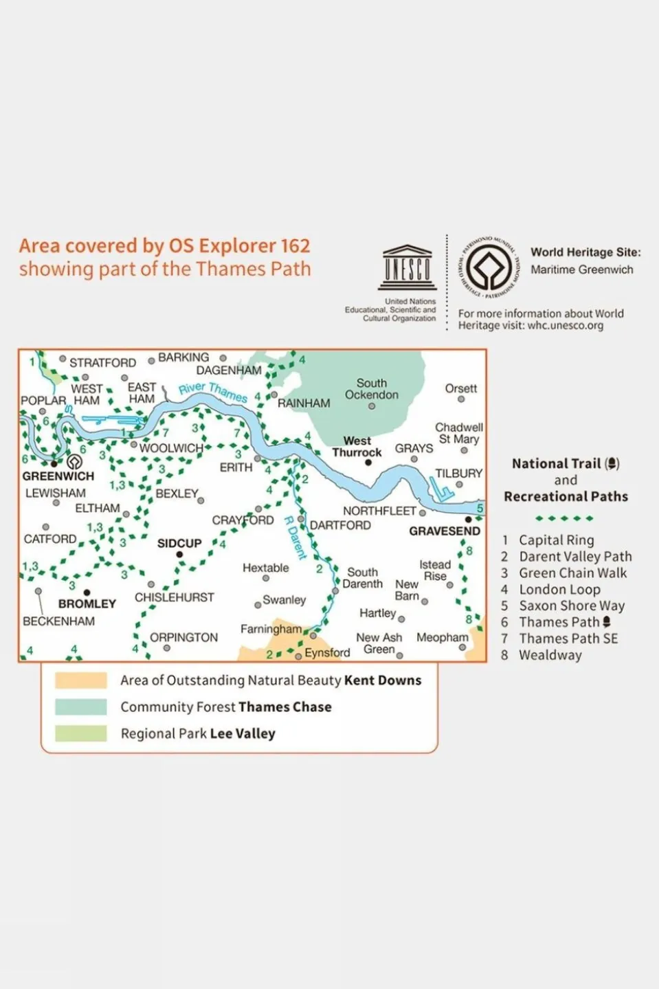 Explorer Map 162 Greenwich and Gravesend