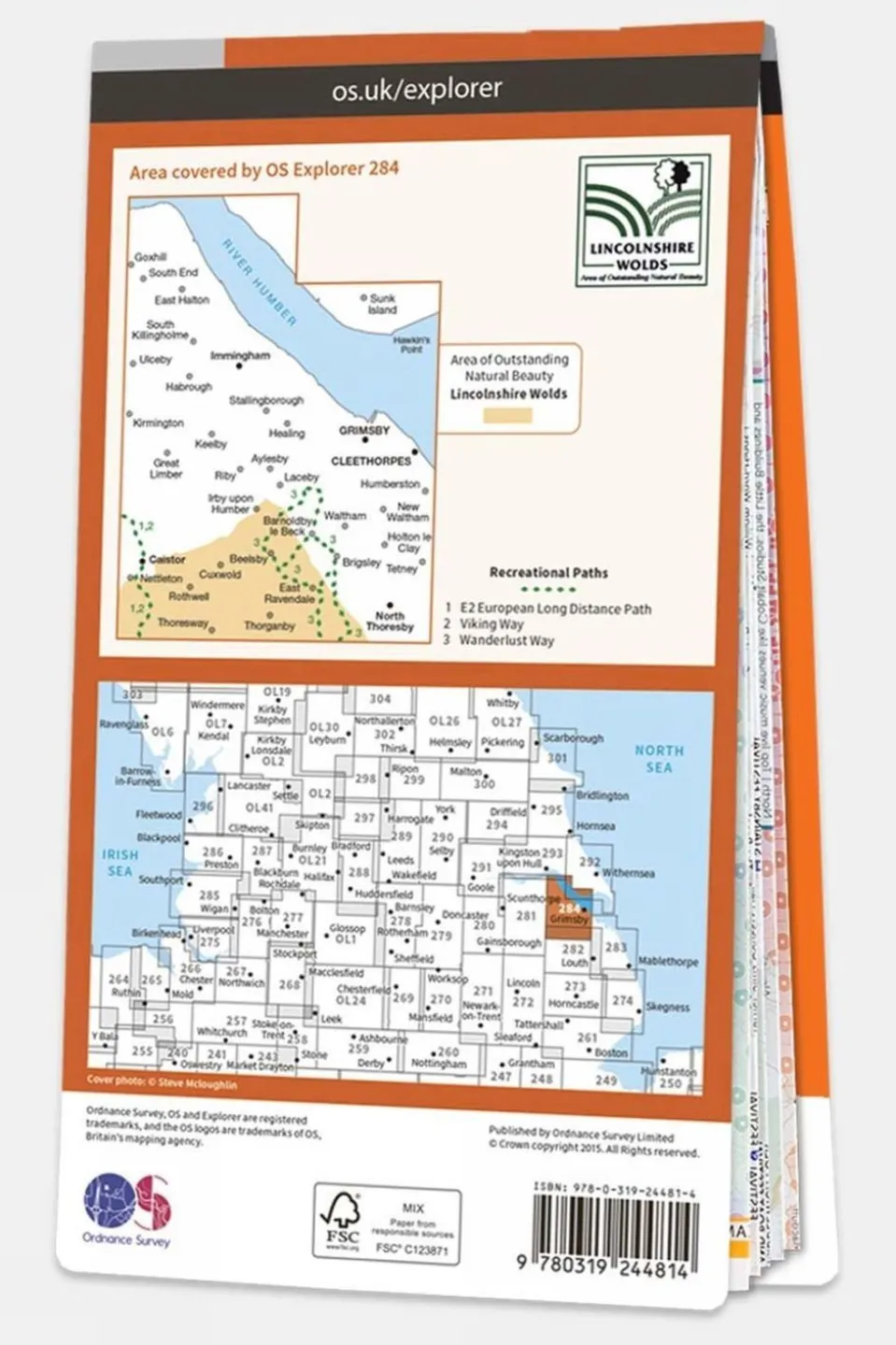 Explorer Map 284 Grimsby, Cleethorpes and Immingham