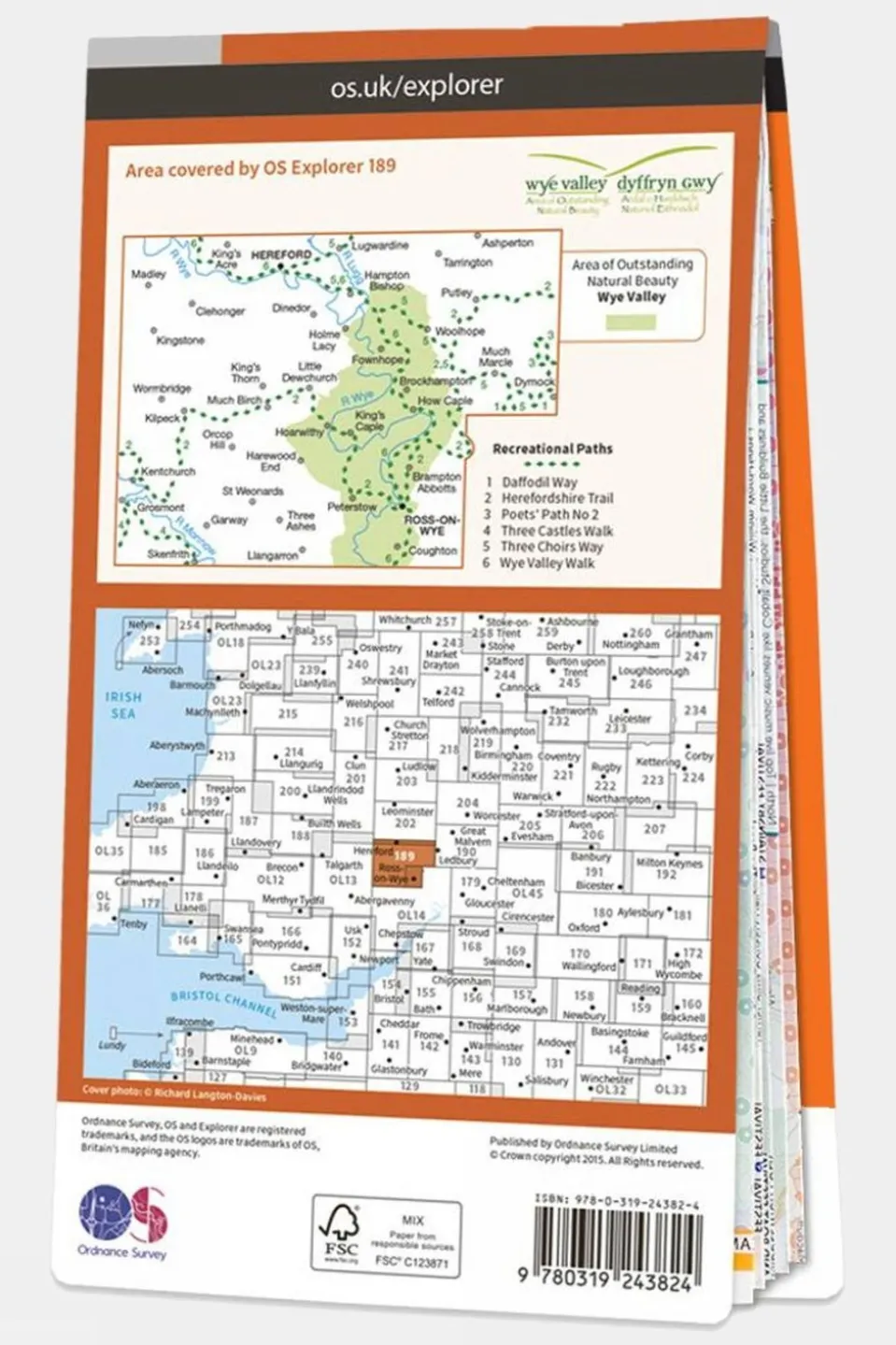 Explorer Map 189 Hereford and Ross-on-Wye