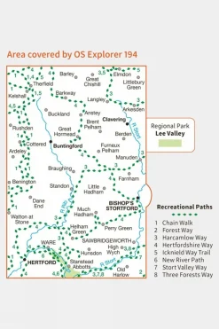 Explorer Map 194 Hertford and Bishops Stortford