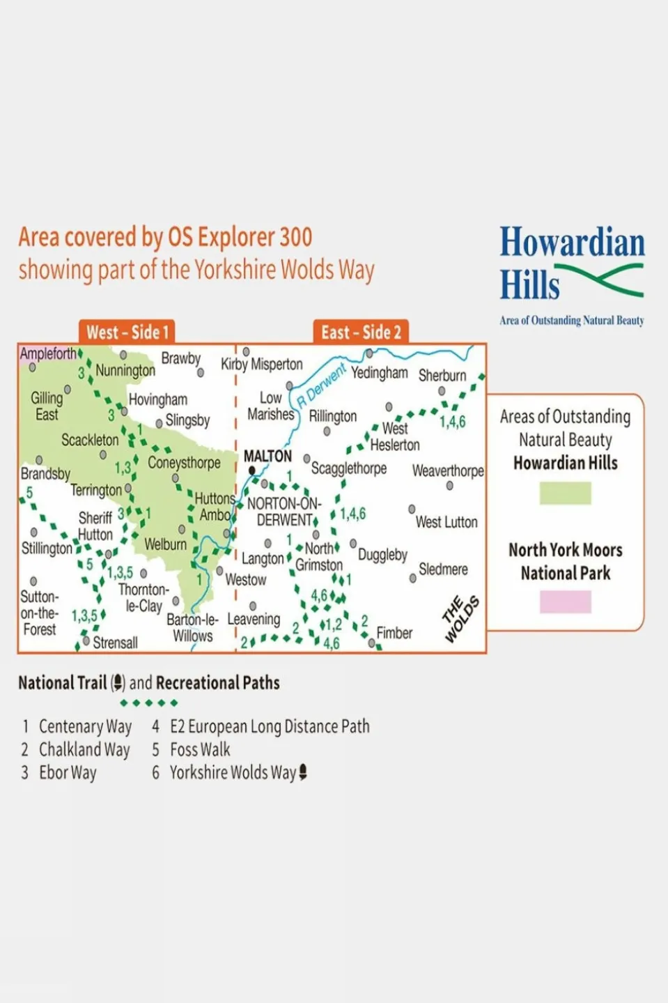 Explorer Map 300 Howardian Hills and Malton