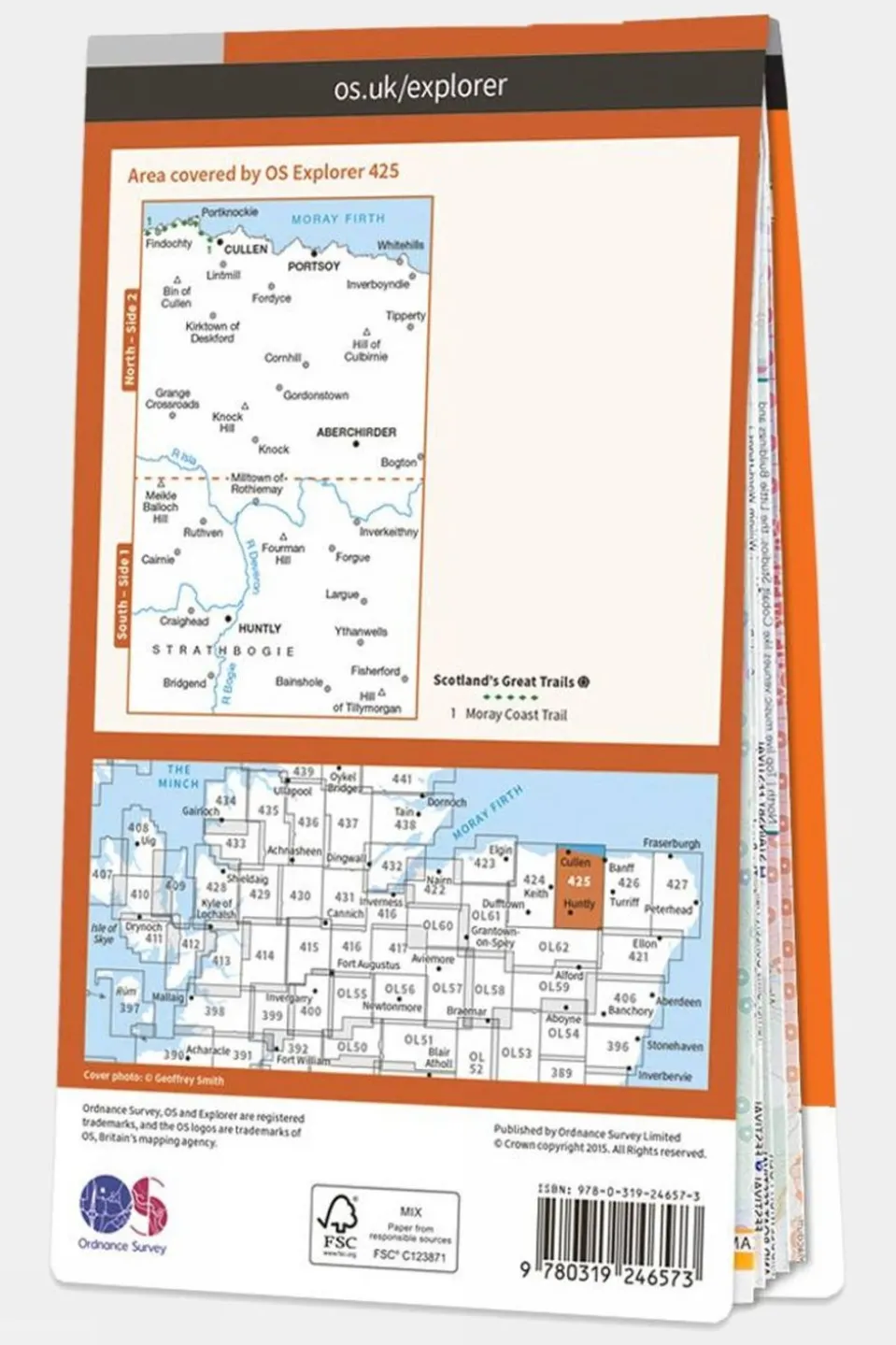 Explorer Map 425 Huntly and Cullen