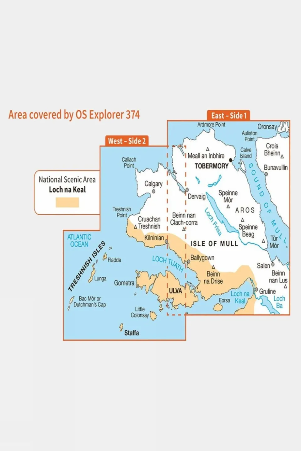Explorer Map 374 Isle of Mull North and Tobermory
