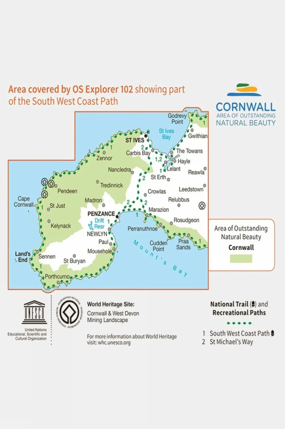 Explorer Map 102 Land's End