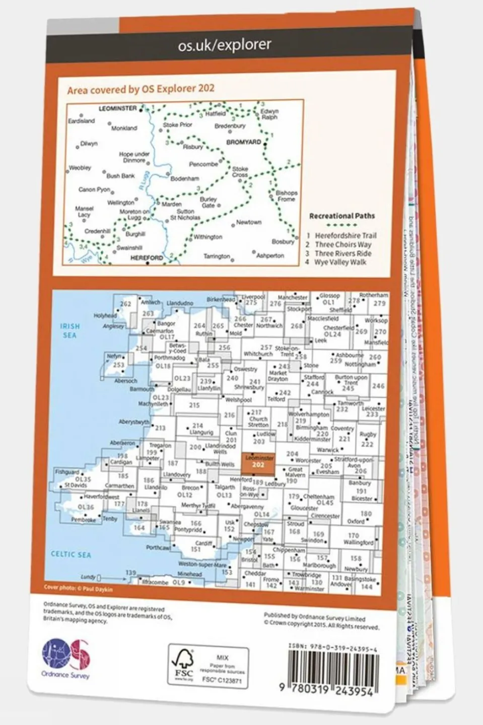Explorer Map 202 Leominster and Bromyard