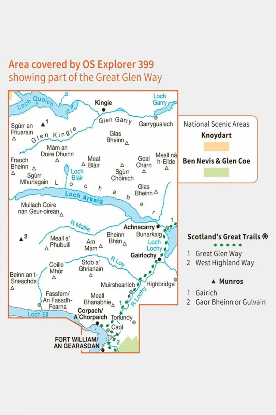 Explorer Map 399 Loch Arkaig