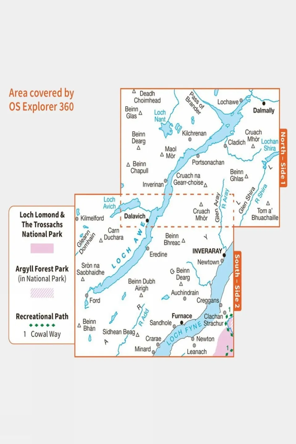 Explorer Map 360 Loch Awe and Inveraray