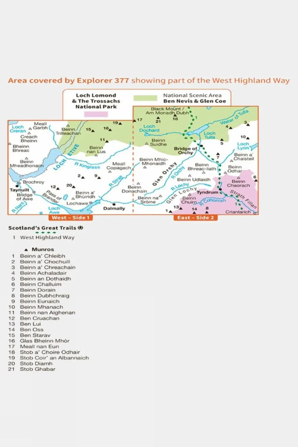 Explorer Map 377 Loch Etive and Glen Orchy