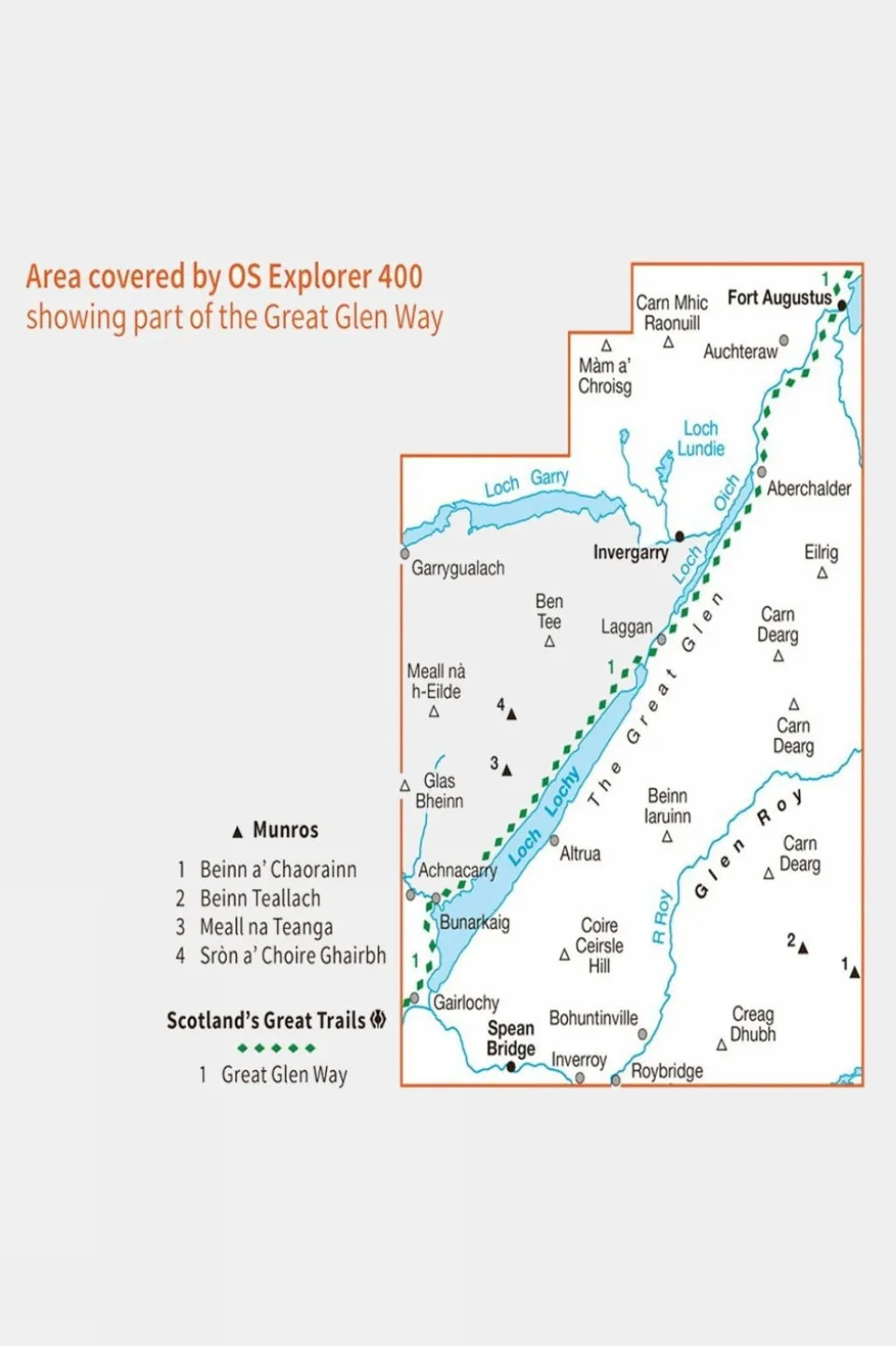 Explorer Map 400 Loch Lochy and Glen Roy