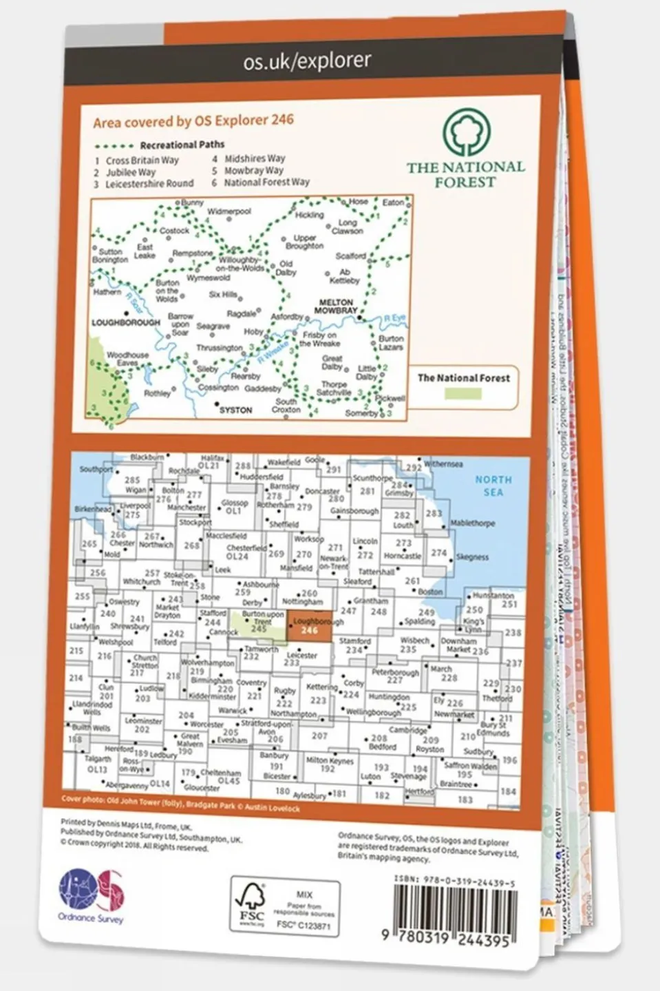 Explorer Map 246 Loughborough