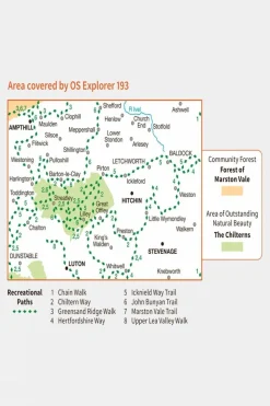 Explorer Map 193 Luton and Stevenage