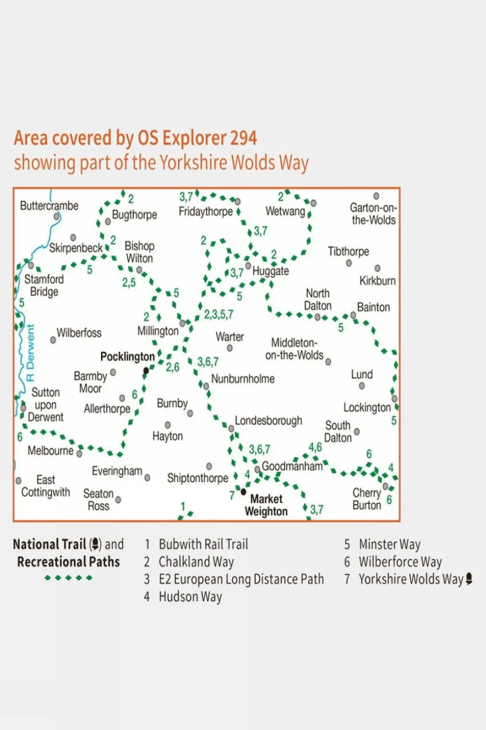 Explorer Map 294 Market Weighton and Yorkshire Wolds Central
