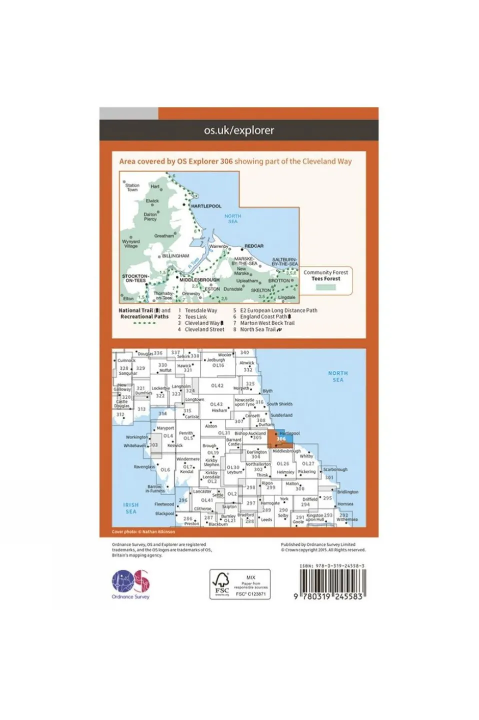 Explorer Map 306 Middlesbrough and Hartlepool