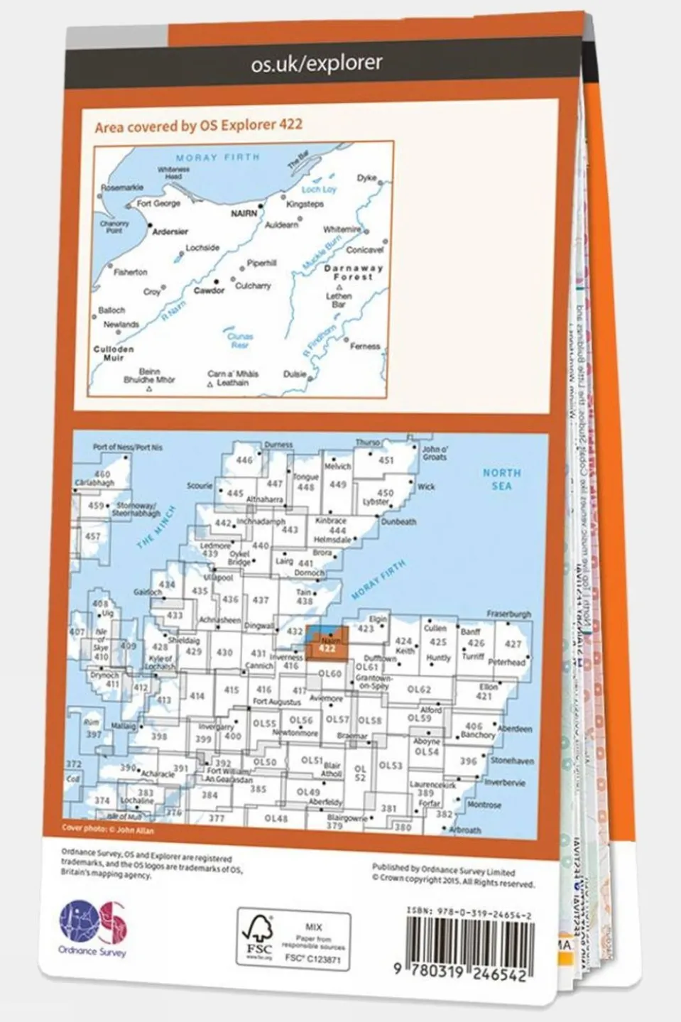 Explorer Map 422 Nairn and Cawdor