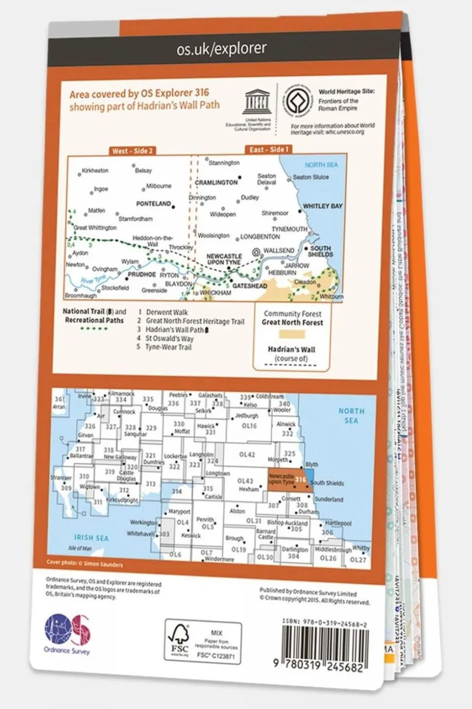 Explorer Map 316 Newcastle upon Tyne