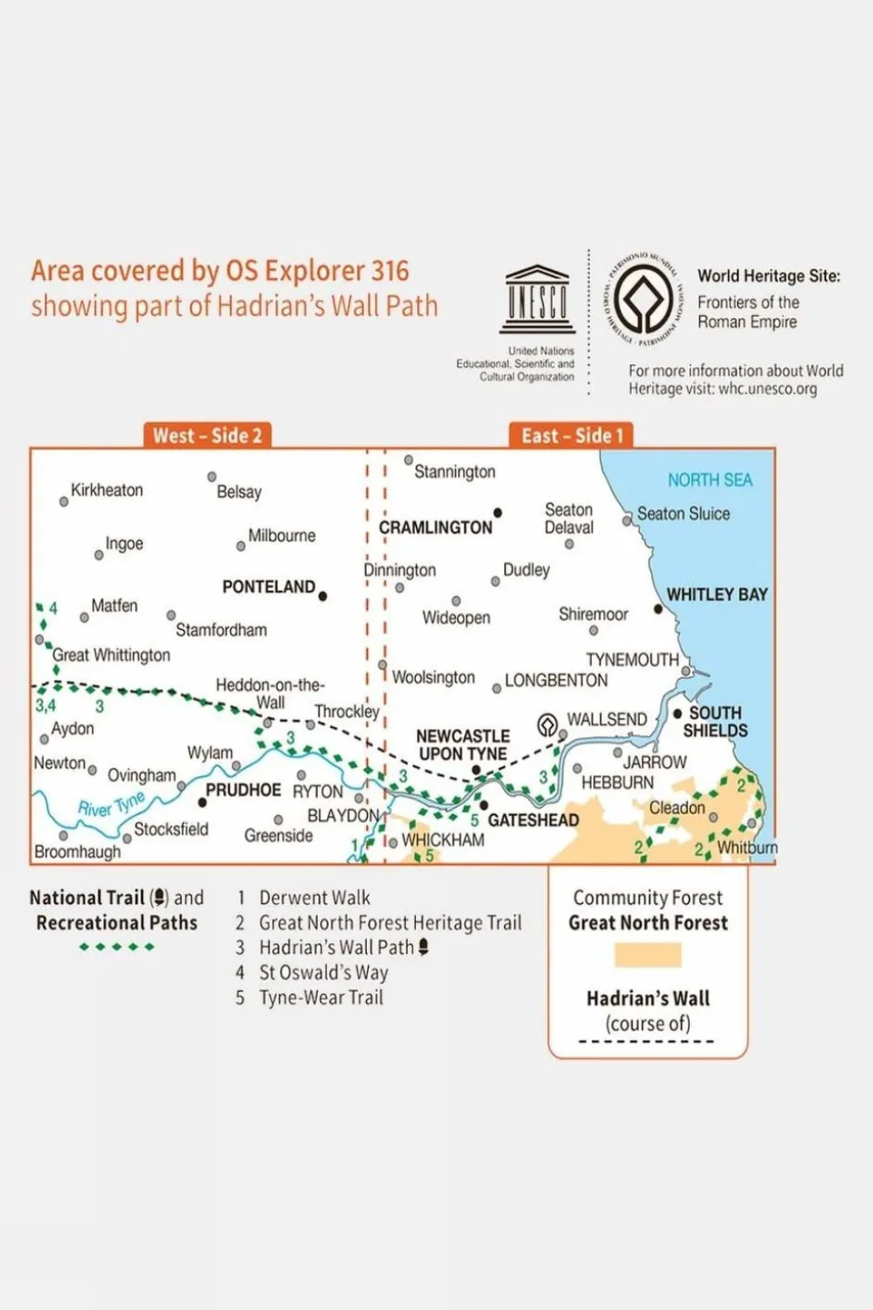 Explorer Map 316 Newcastle upon Tyne