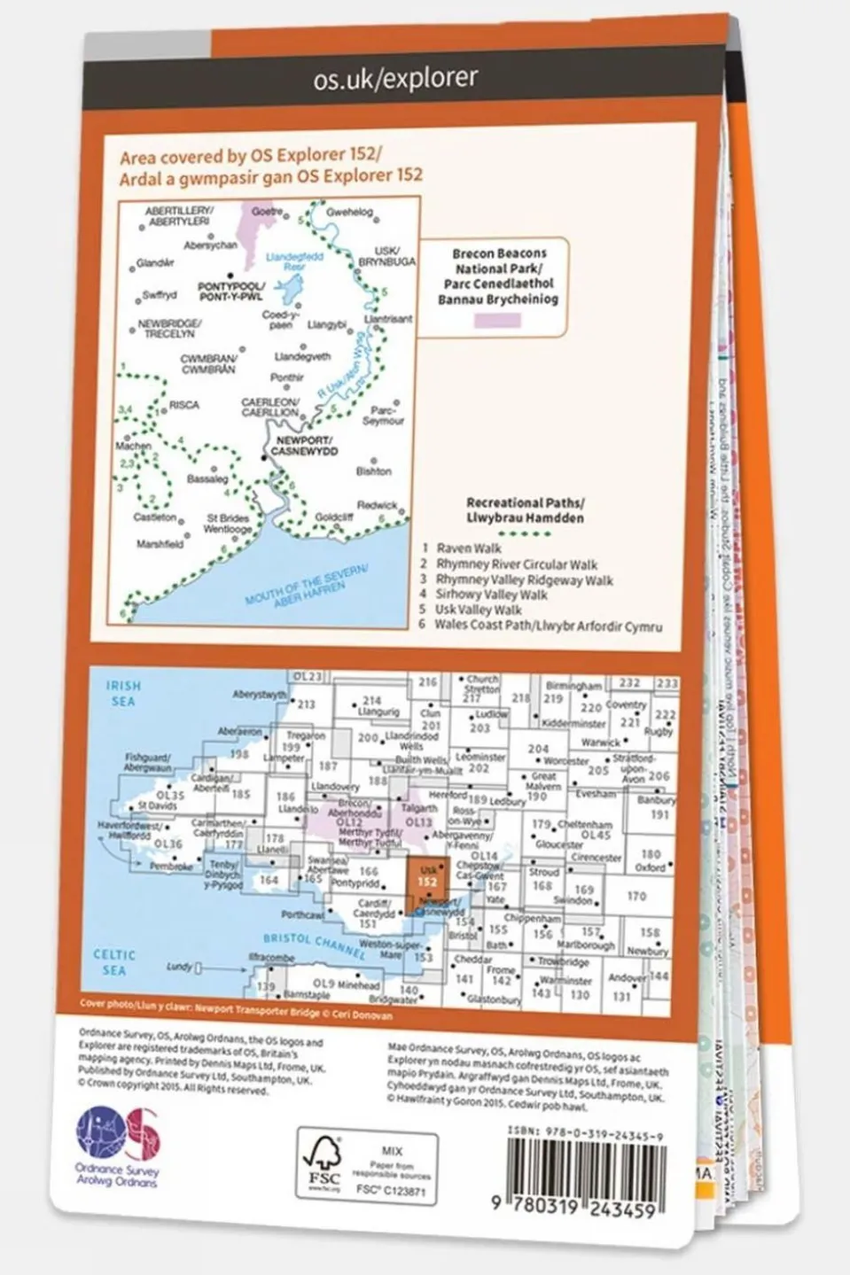 Explorer Map 152 Newport and Pontypool