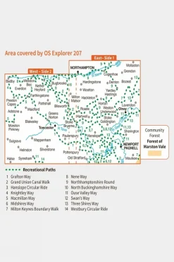 Explorer Map 207 Newport Pagnell and Northampton South