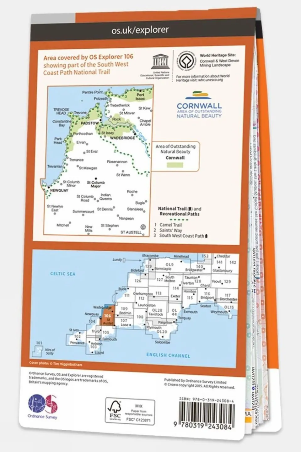 Explorer Map 106 Newquay and Padstow