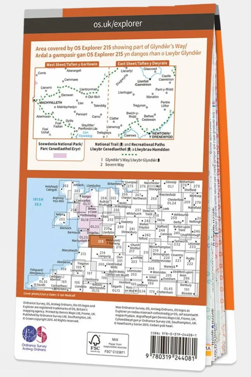 Explorer Map 215 Newtown and Machynlleth