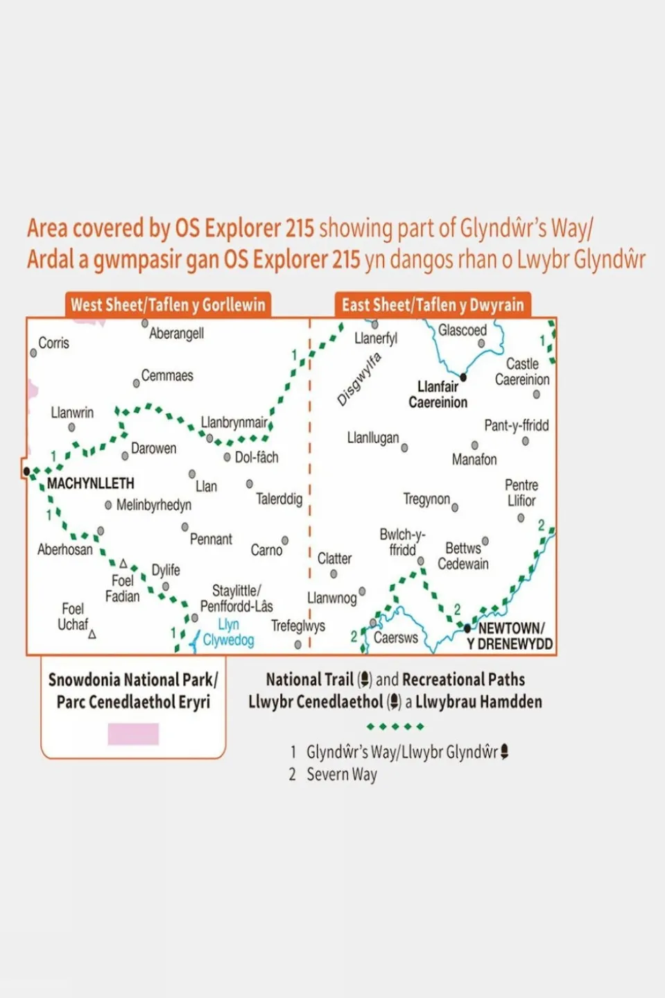 Explorer Map 215 Newtown and Machynlleth