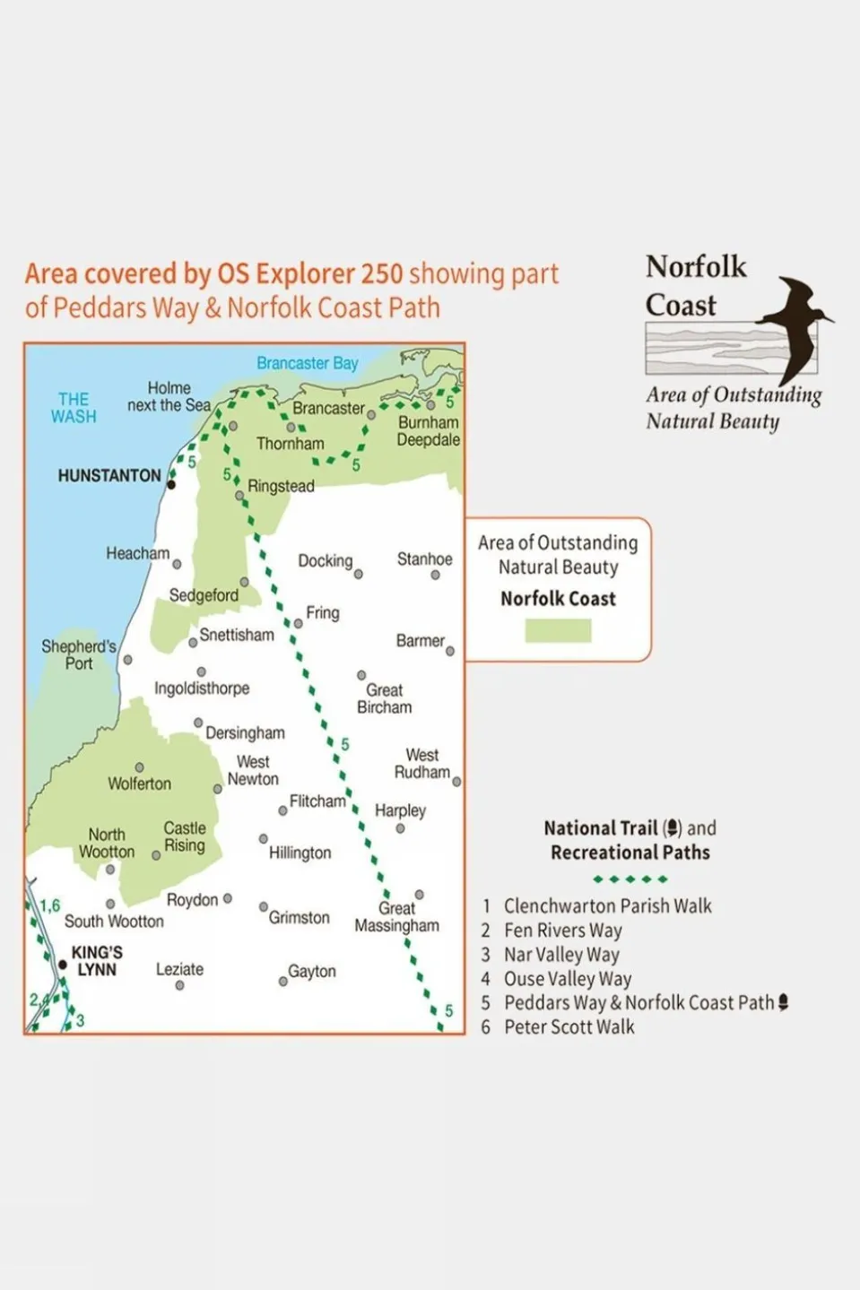 Explorer Map 250 Norfolk Coast West