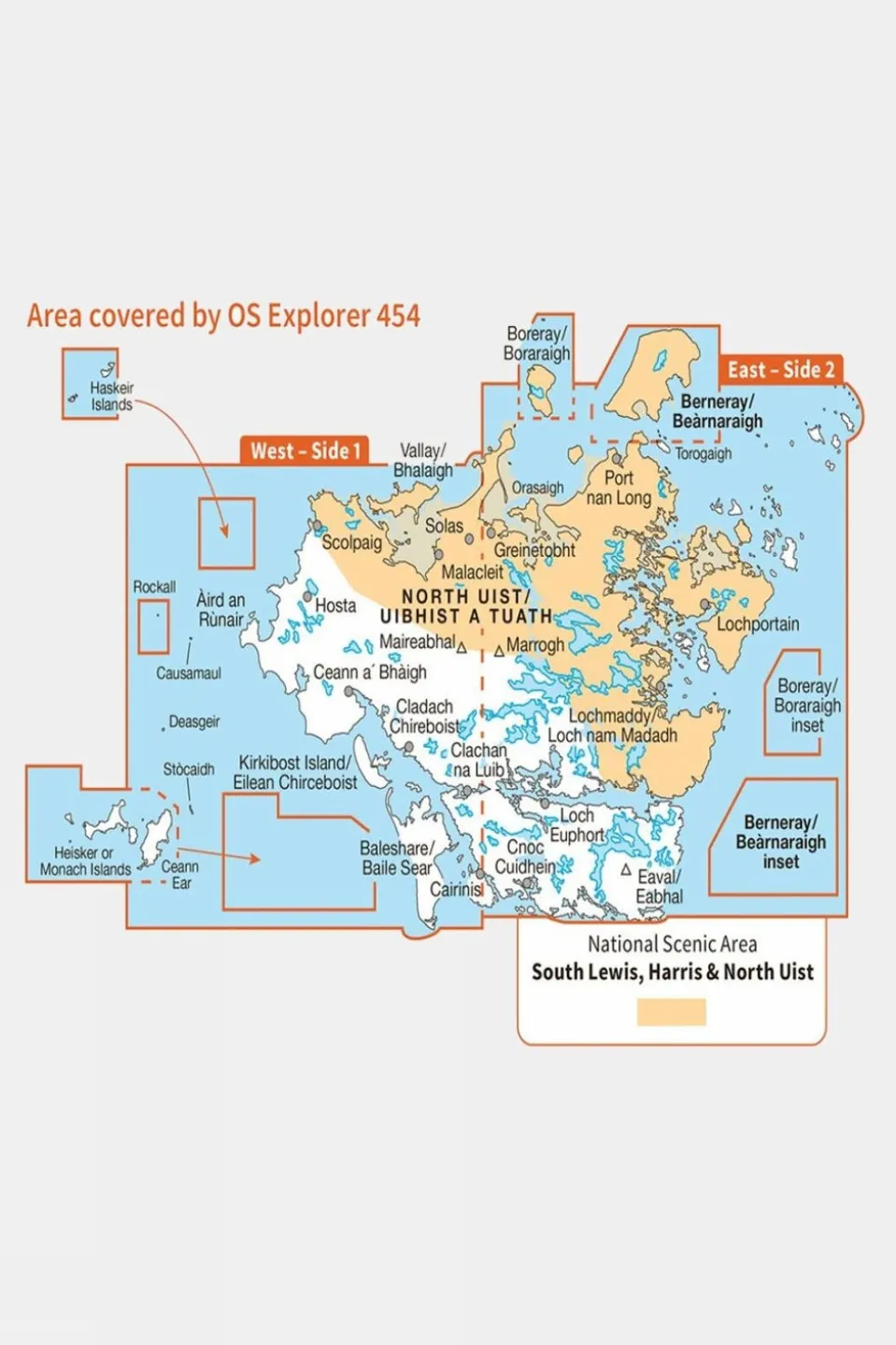 Explorer Map 454 North Uist and Berneray