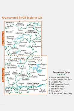 Explorer Map 223 Northampton and Market Harborough