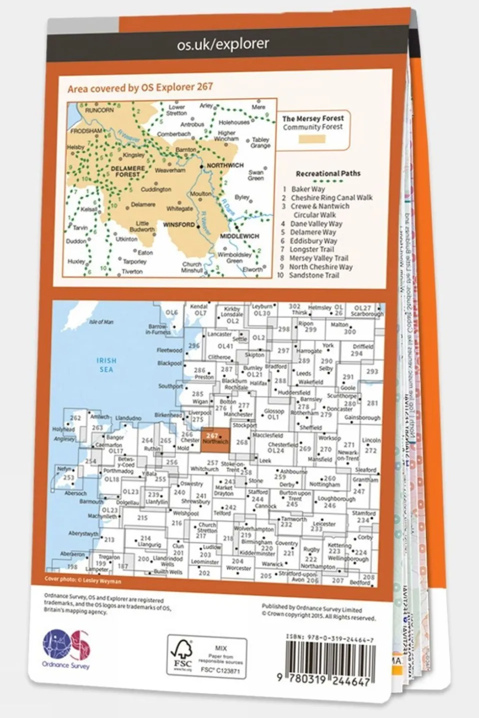 Explorer Map 267 Northwich and Delamere Forest