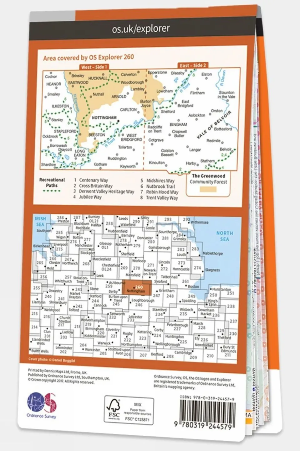 Explorer Map 260 Nottingham