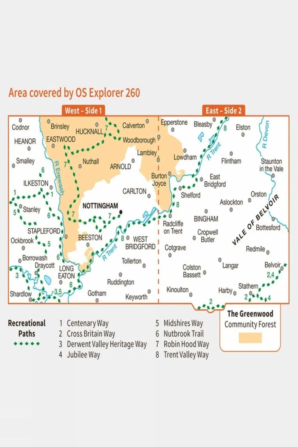 Explorer Map 260 Nottingham