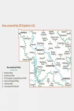 Explorer Map 232 Nuneaton and Tamworth