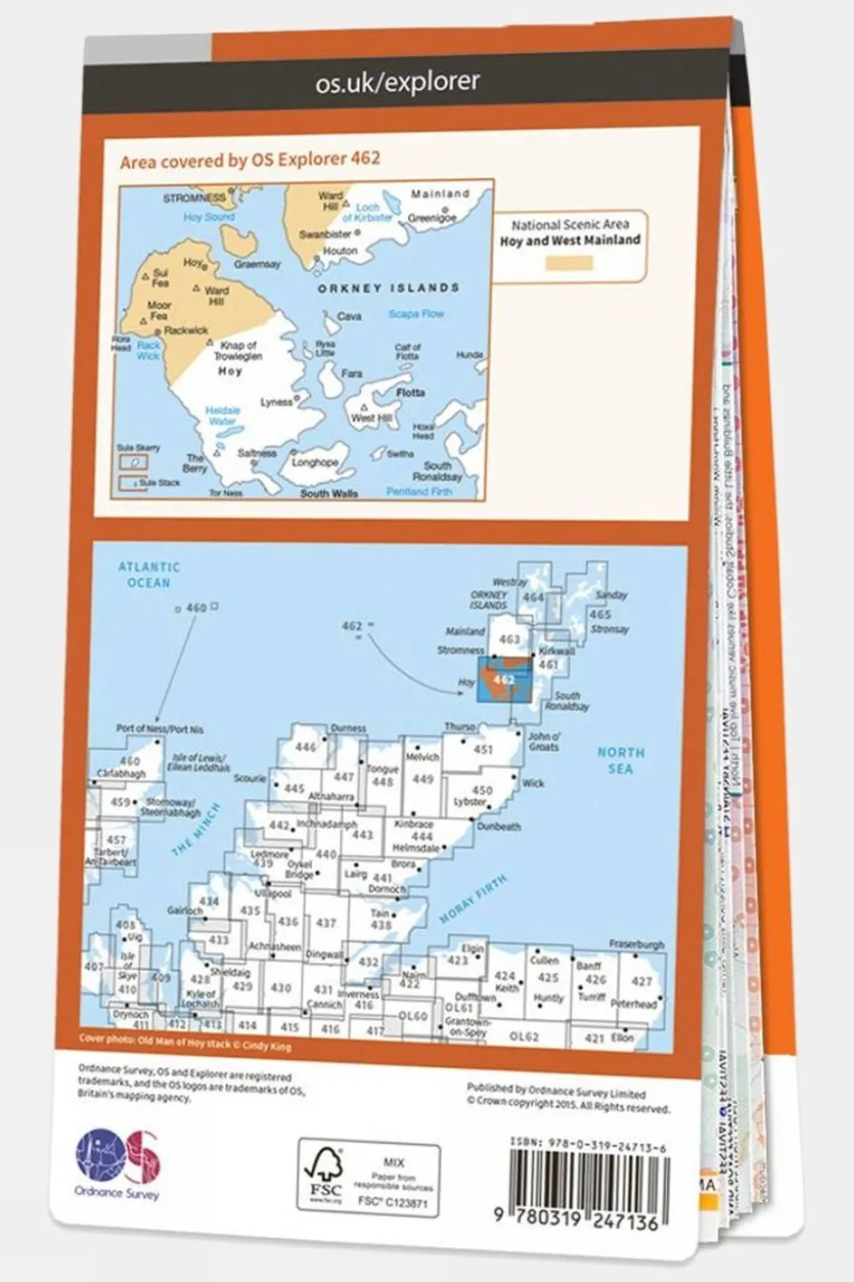 Explorer Map 462 Orkney - Hoy, South Walls and Flotta