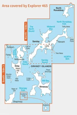 Explorer Map 465 Orkney - Sanday, Eday, North Ronaldsay and Stronsay