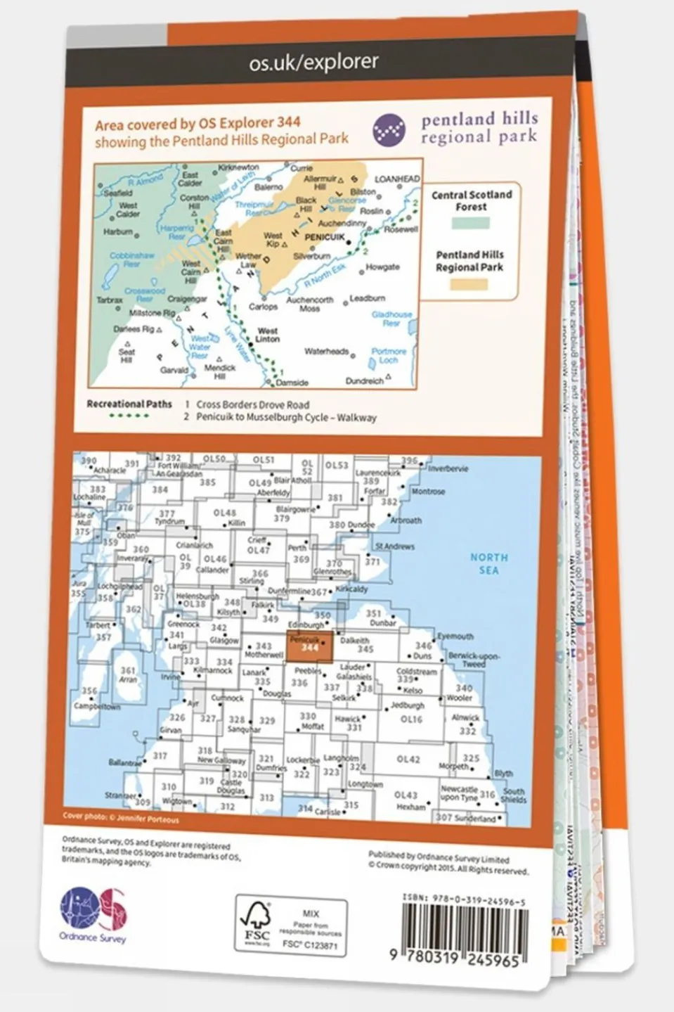 Explorer Map 344 Pentland Hills