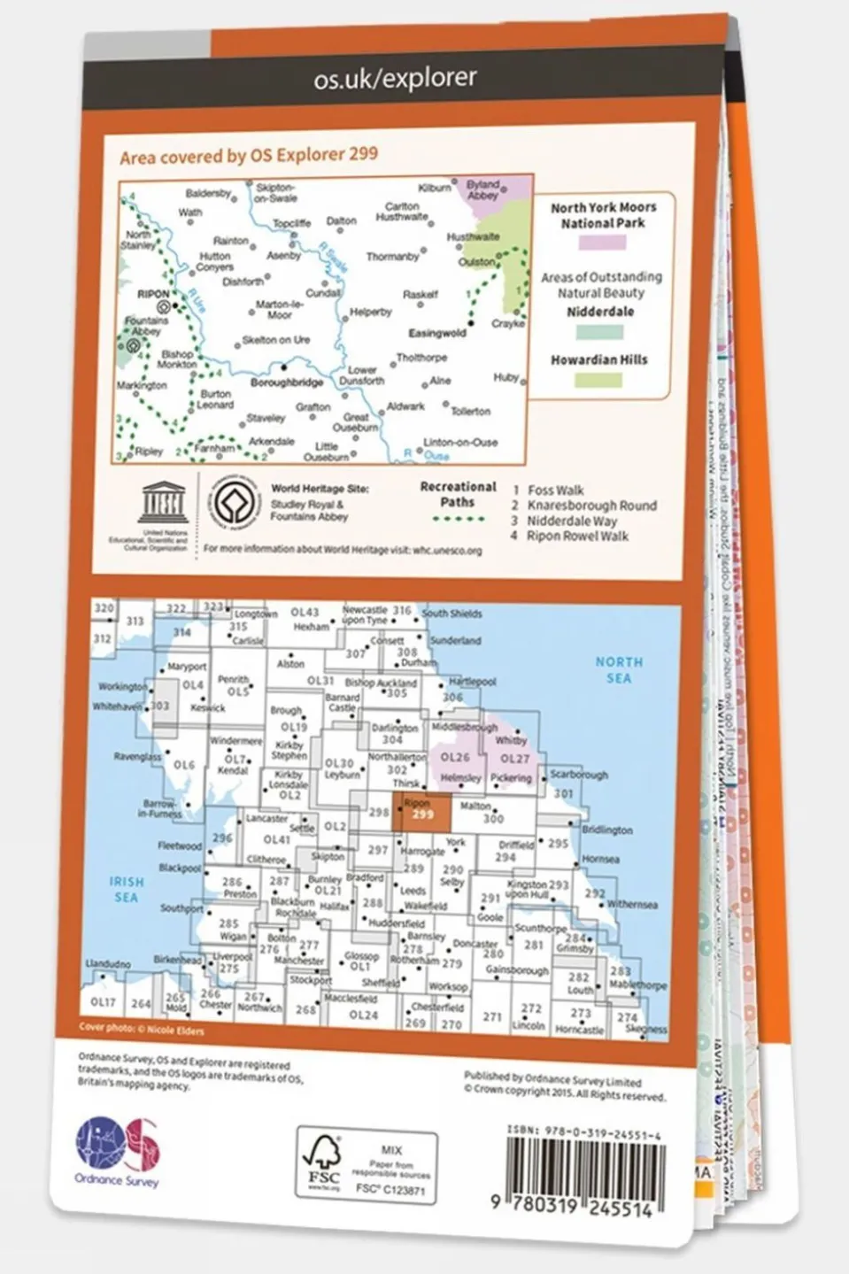 Explorer Map 299 Ripon and Boroughbridge