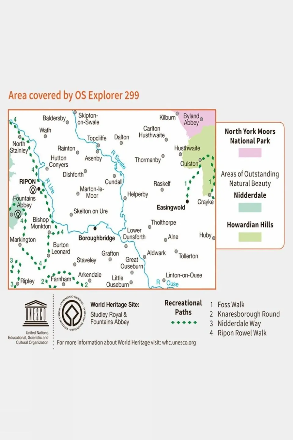Explorer Map 299 Ripon and Boroughbridge