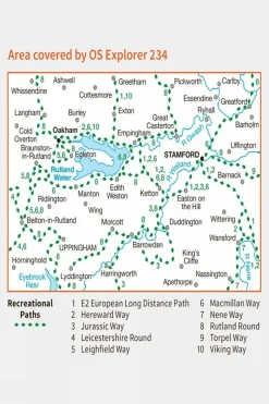 Explorer Map 234 Rutland Water