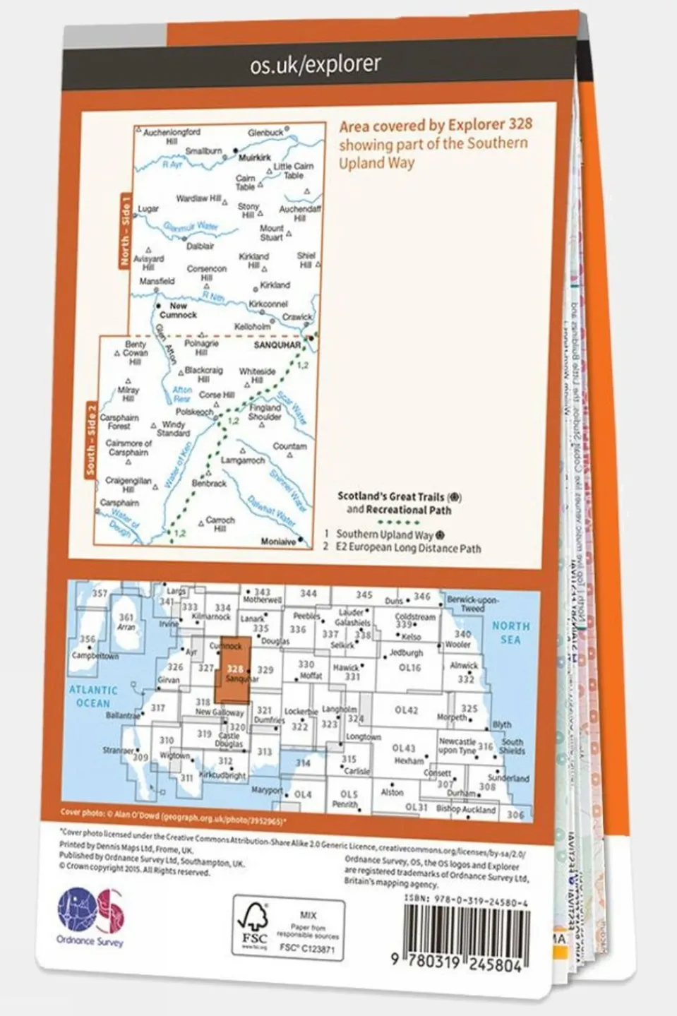 Explorer Map 328 Sanquhar and New Cumnock