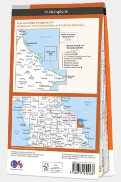 Explorer Map 301 Scarborough, Bridlington and Flamborough Head