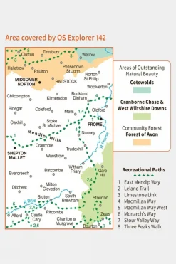 Explorer Map 142 Shepton Mallet and Mendip Hills East
