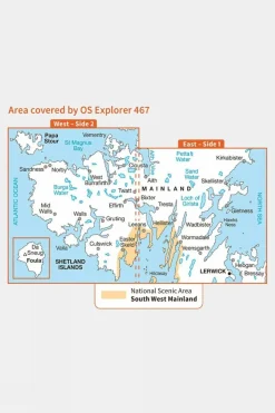 Explorer Map 467 Shetland - Mainland Central